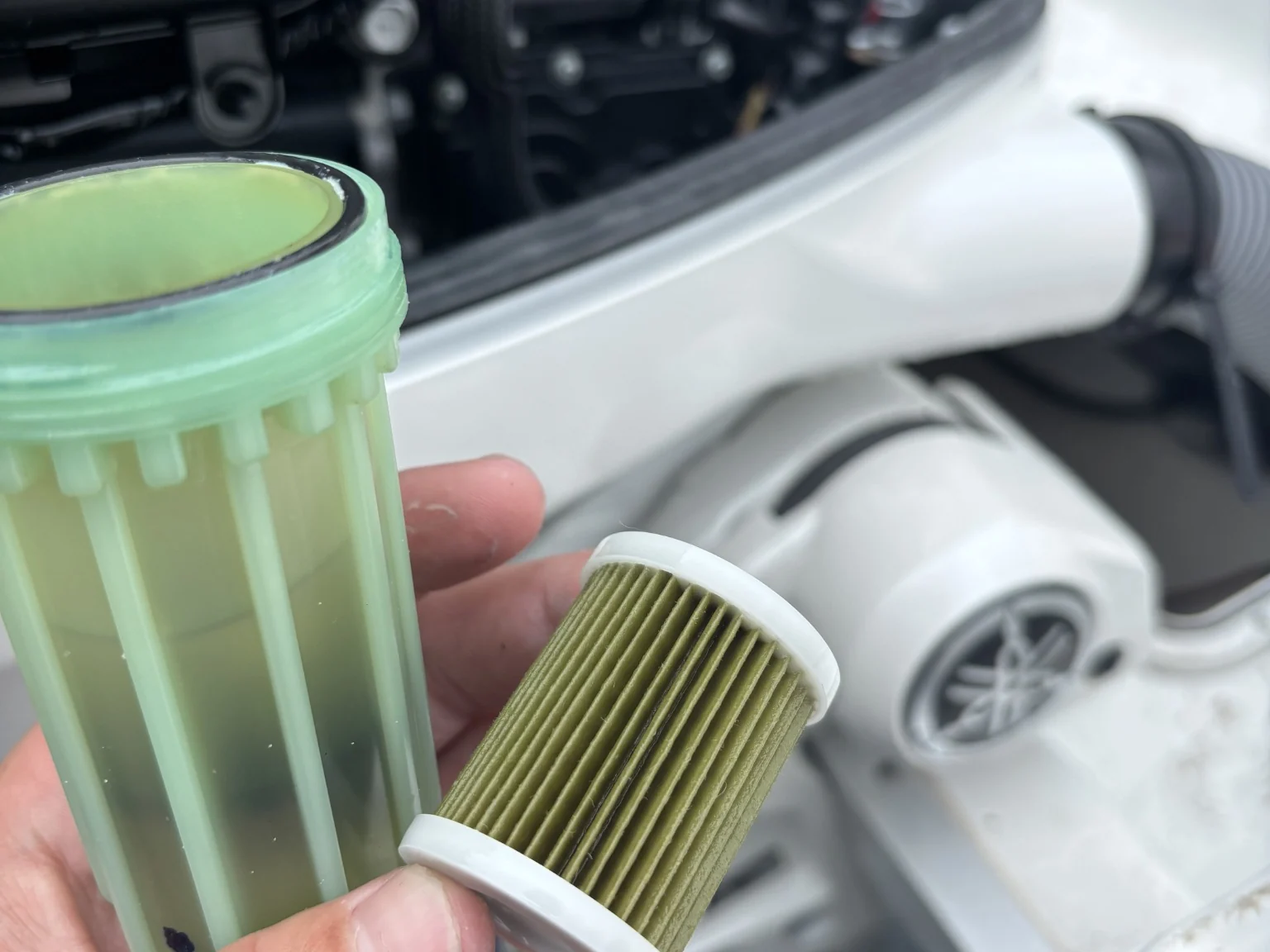 Yamaha fuel filter removed during routine maintenance